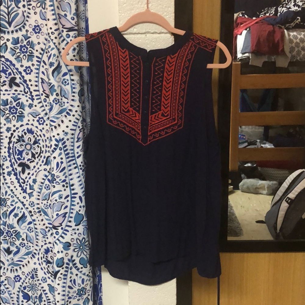 Navy Blue Blouse